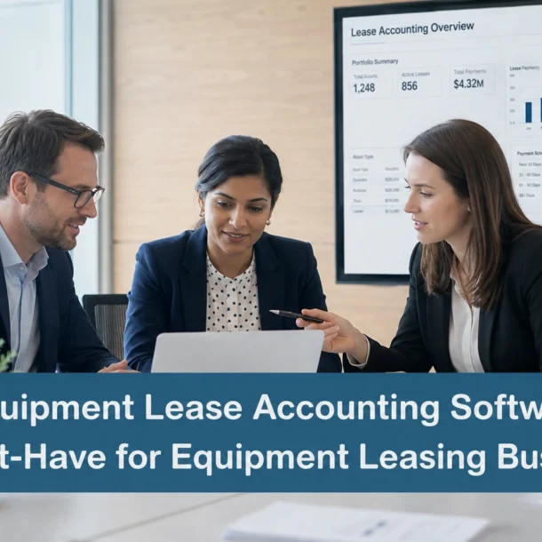 Equipment lease accounting software dashboard for equipment leasing businesses